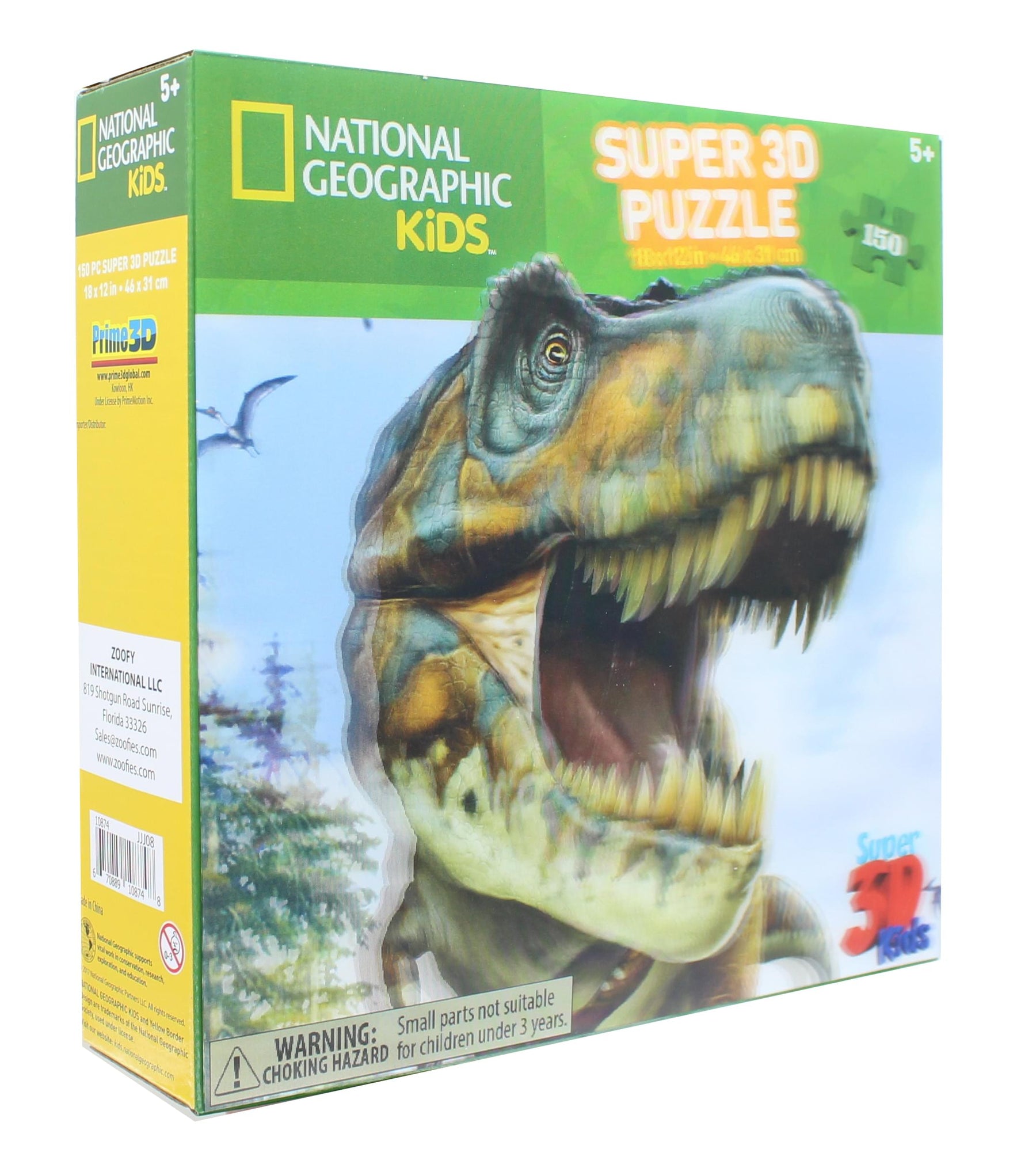 National Geographic Kids Tyrannosaurus Rex 150 Piece Super 3D Jigsaw Puzzle