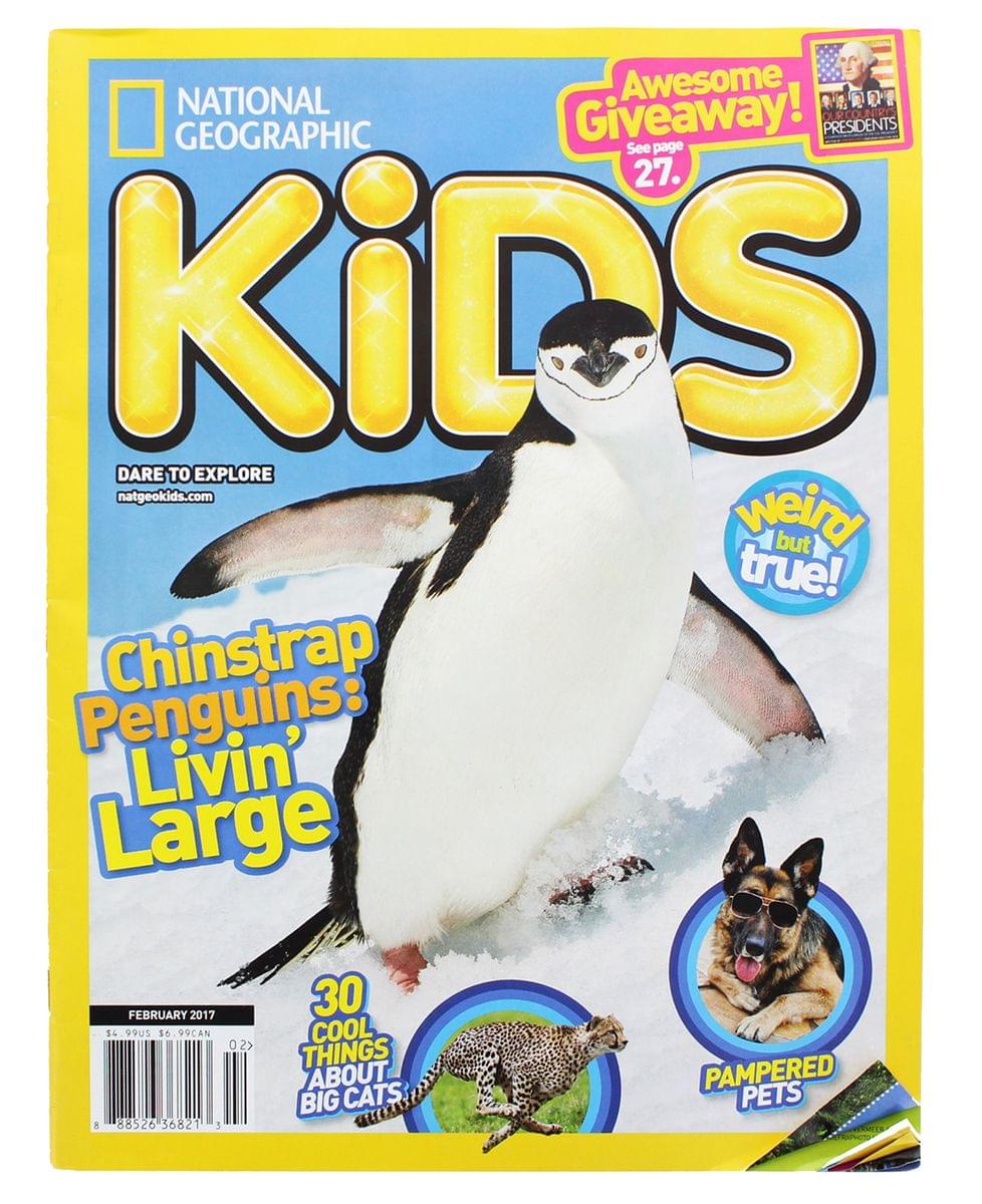 National Geographic Kids Magazine: Chinstrap Penguins (Feb. 2017)