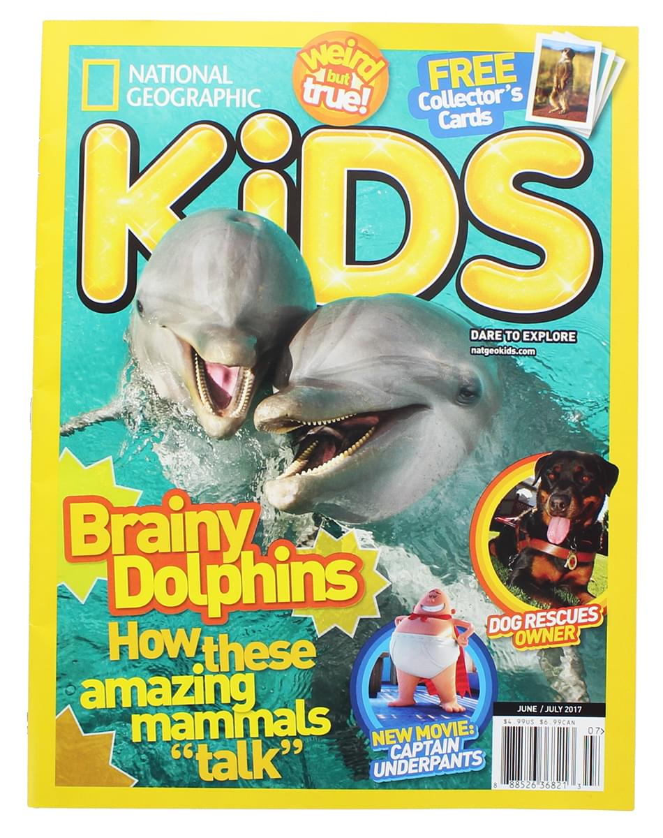 National Geographic Kids Magazine: Brainy Dolphins (June/July 2017)