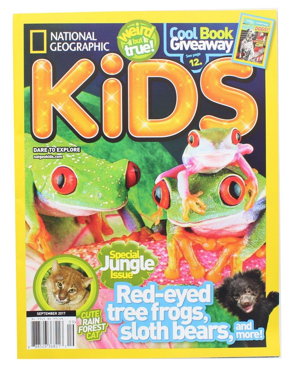 National Geographic Kids Magazine: Red-Eyed Tree Frogs (Sept. 2017)