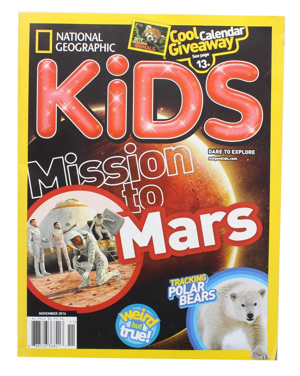 National Geographic Kids Magazine: Mission to Mars (Nov. 2016)