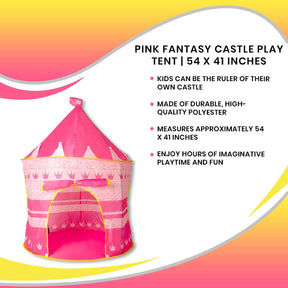 Pink Fantasy Castle Play Tent | 54 x 41 Inches