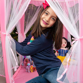 Pink Hexagon Fantasy Castle Play Tent | 53 x 47 x 55 Inches