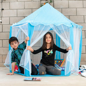 Blue Hexagon Fantasy Castle Play Tent | 53 x 47 x 55 Inches