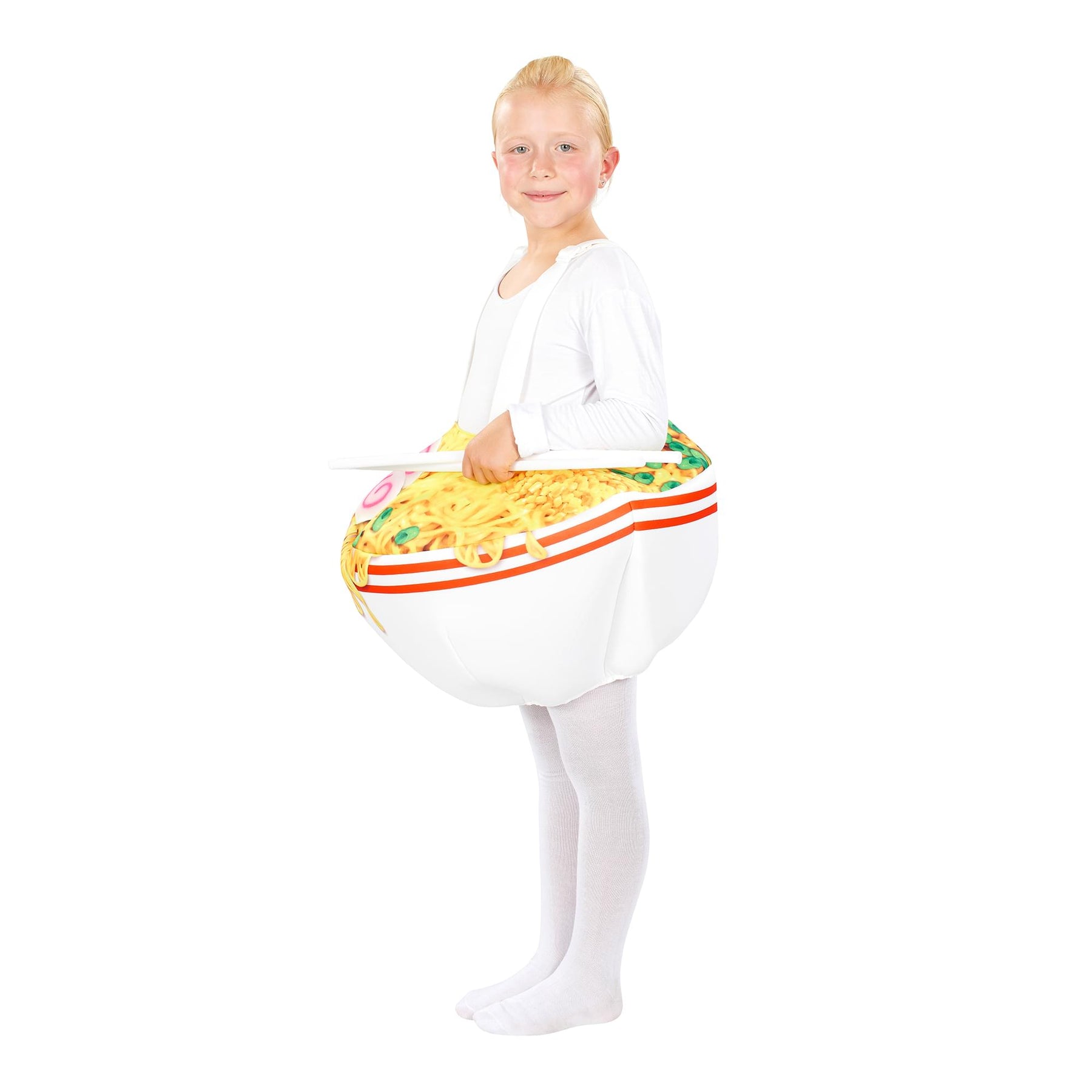 Ramen Bowl Child Costume with Pullover Tunic and Chopsticks | 8-10 Years