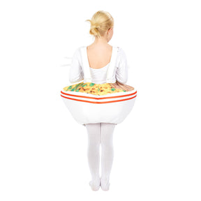 Ramen Bowl Child Costume with Pullover Tunic and Chopsticks | 8-10 Years