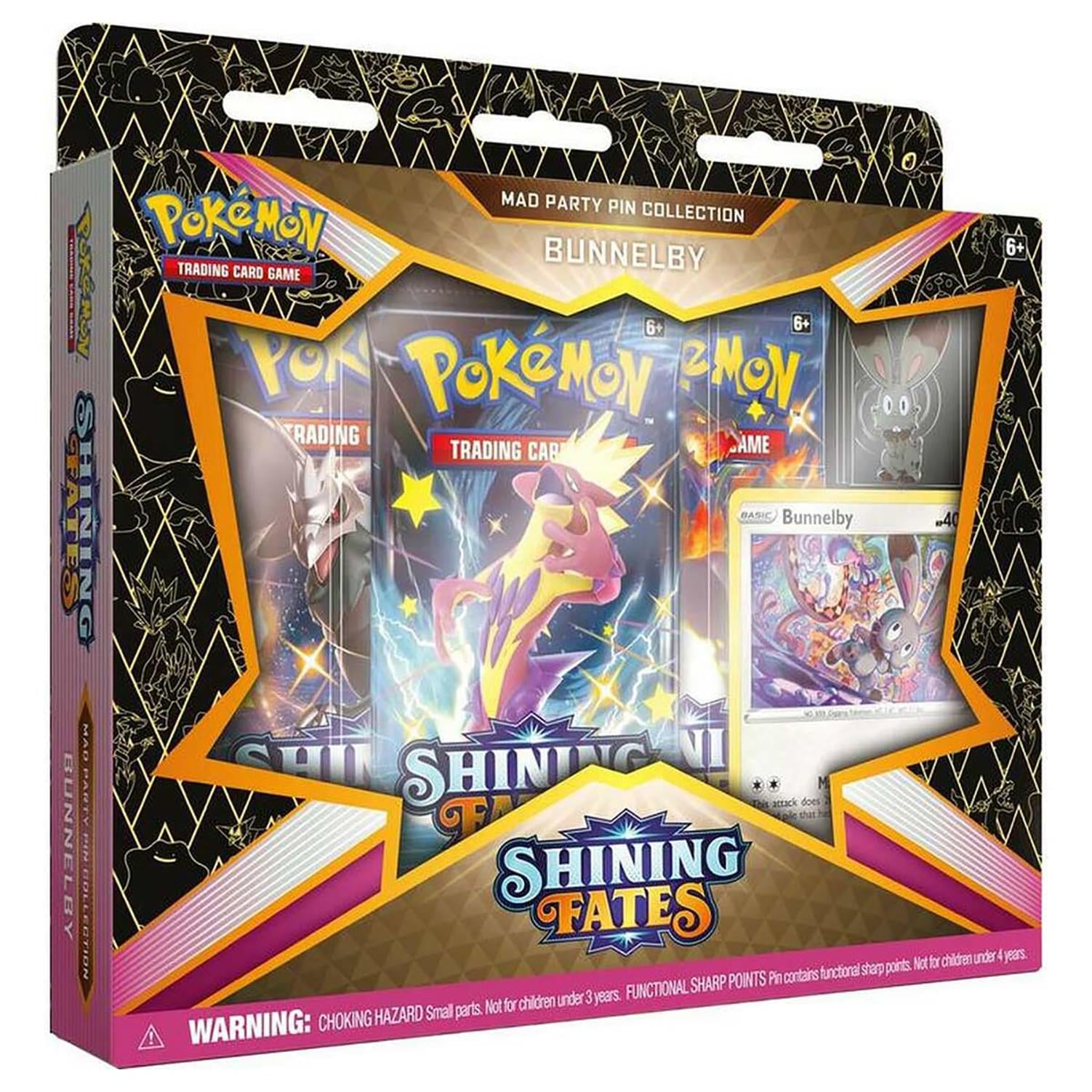 Pokemon TCG: Shining Fates Mad Party Pin Collection | Bunnelby