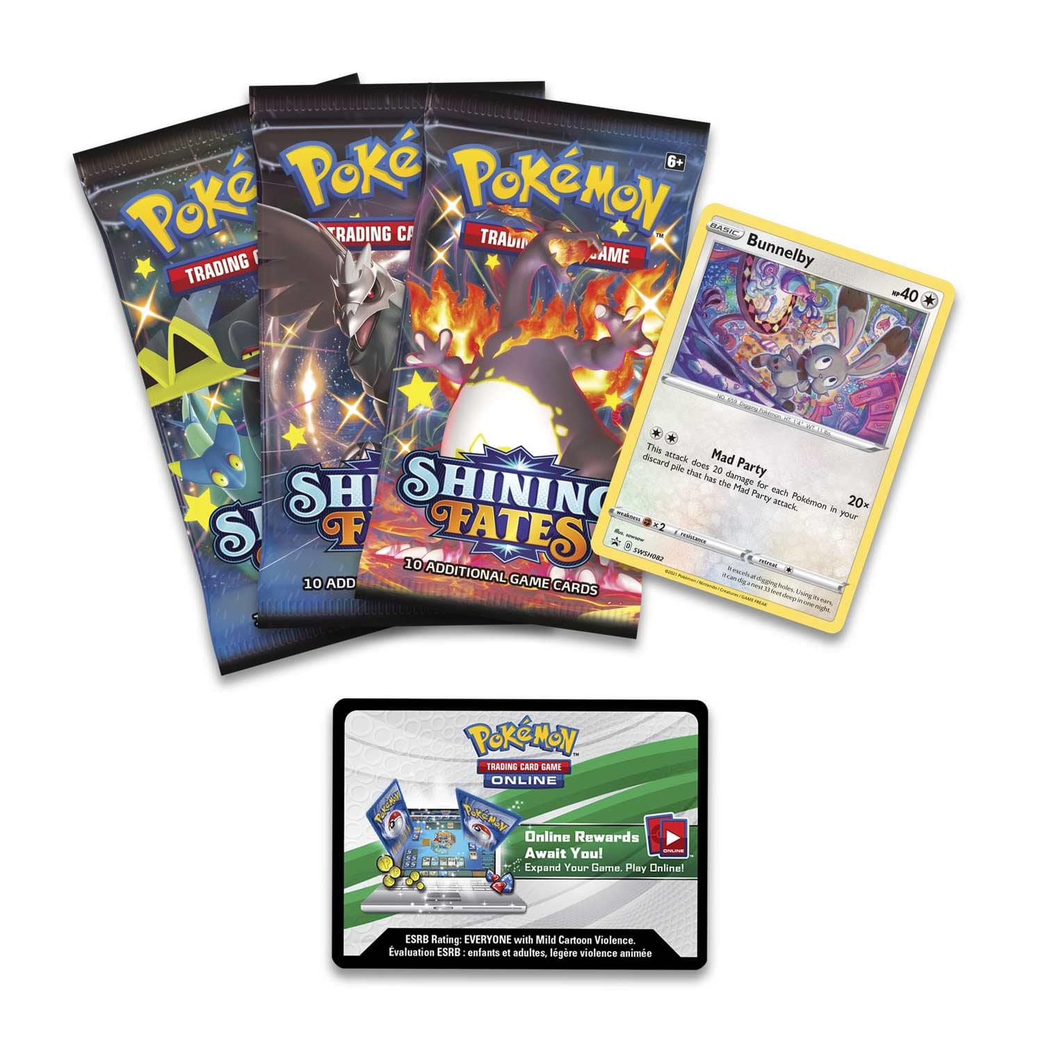 Pokemon TCG: Shining Fates Mad Party Pin Collection | Bunnelby