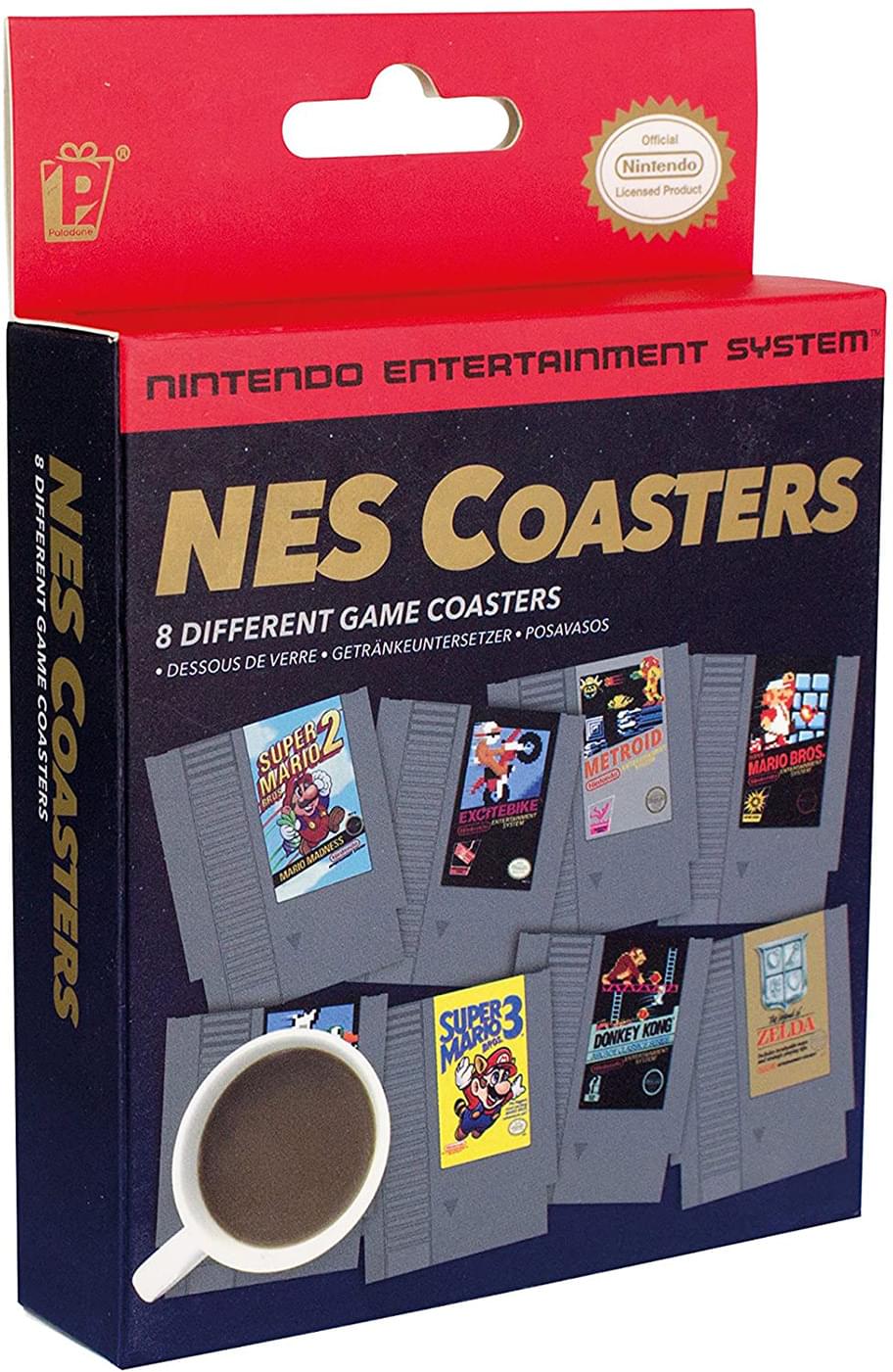 Nintendo NES Cartridge Drink Coasters | Set of 8