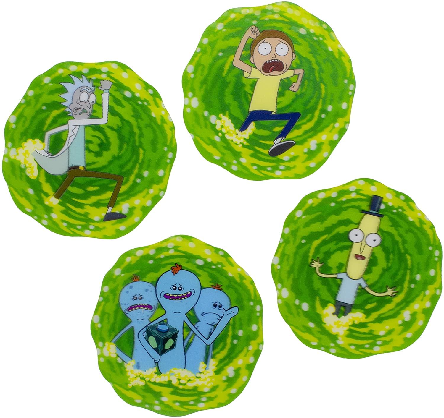 Rick and Morty 3D Drink Coasters | Set of 4