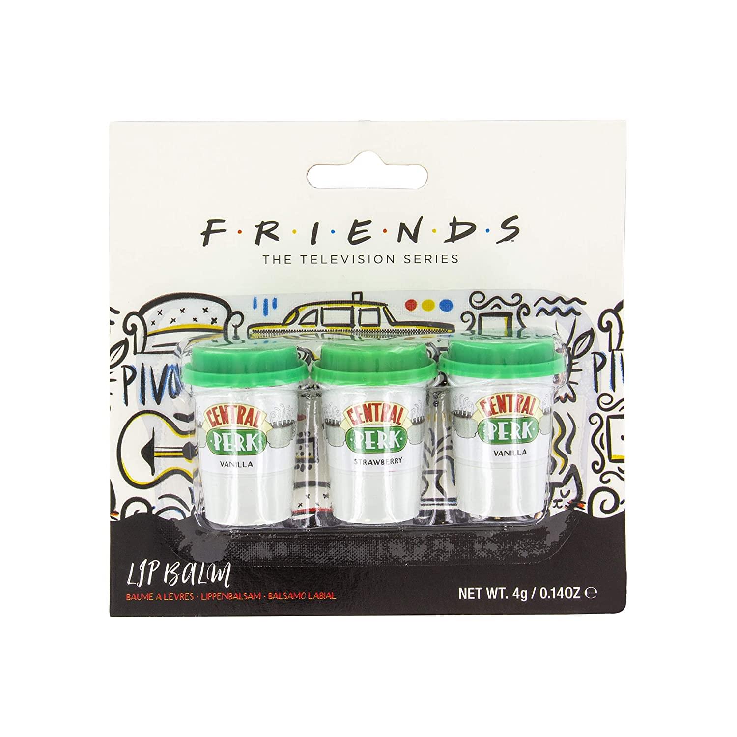 Friends Central Perk Lip Balm 3-Pack | 1 Strawberry | 2 Vanilla