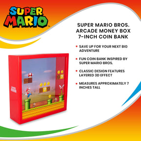 Super Mario Bros. Arcade Money Box 7-Inch Coin Bank