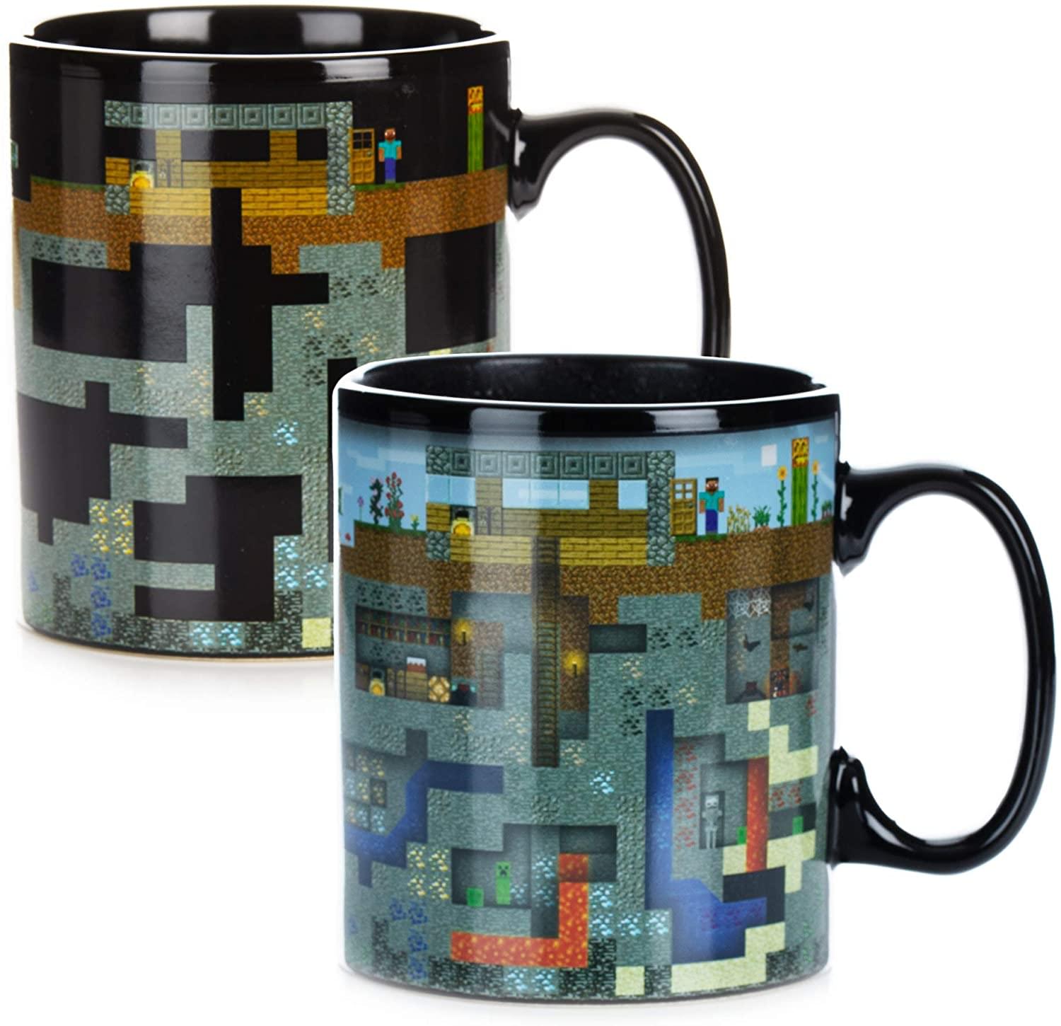 Minecraft XL Oversized 18.5oz Heat Change Ceramic Mug