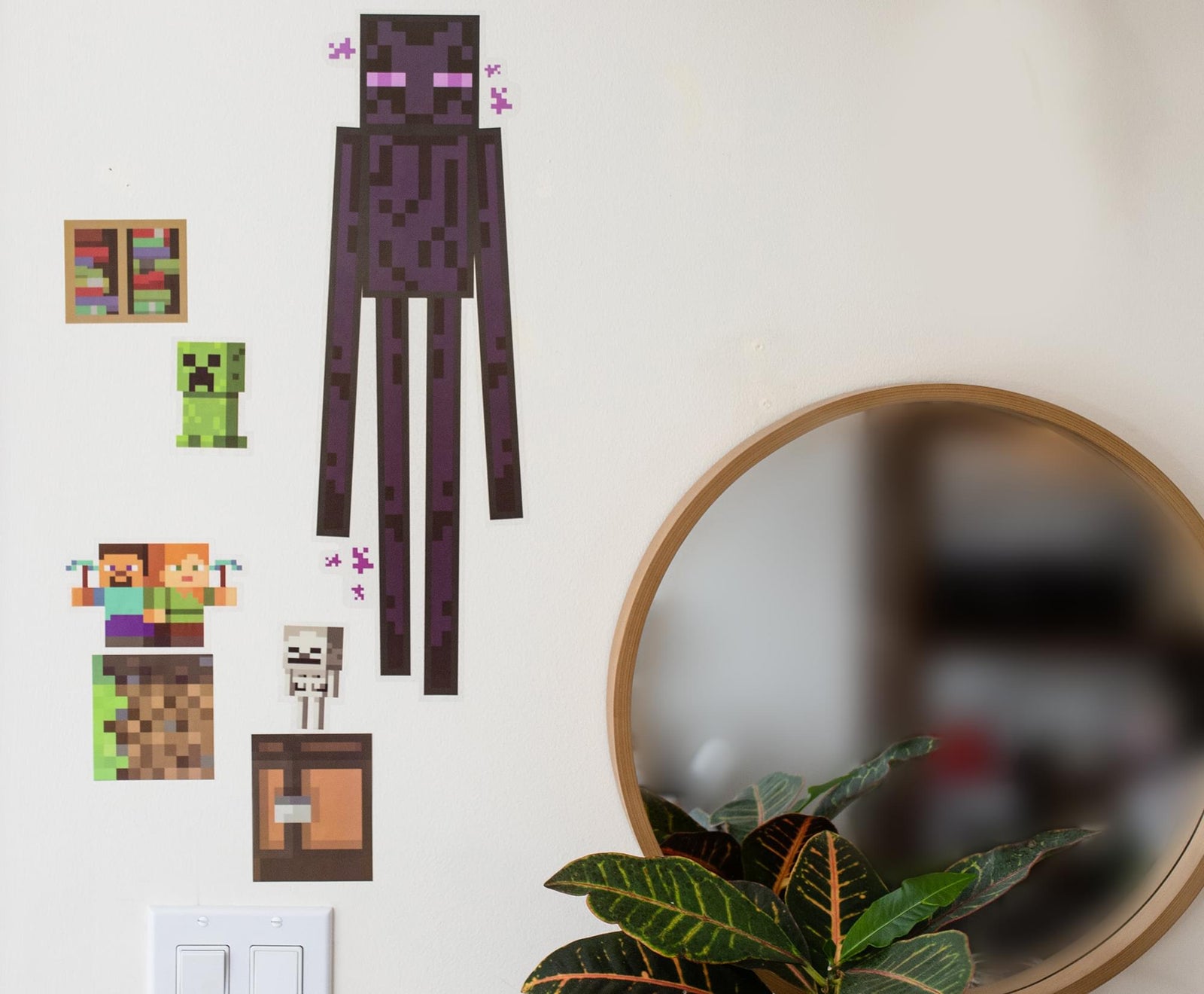 Minecraft Characters Removable Vinyl Stickers | 4 Sheets | Free Shippi