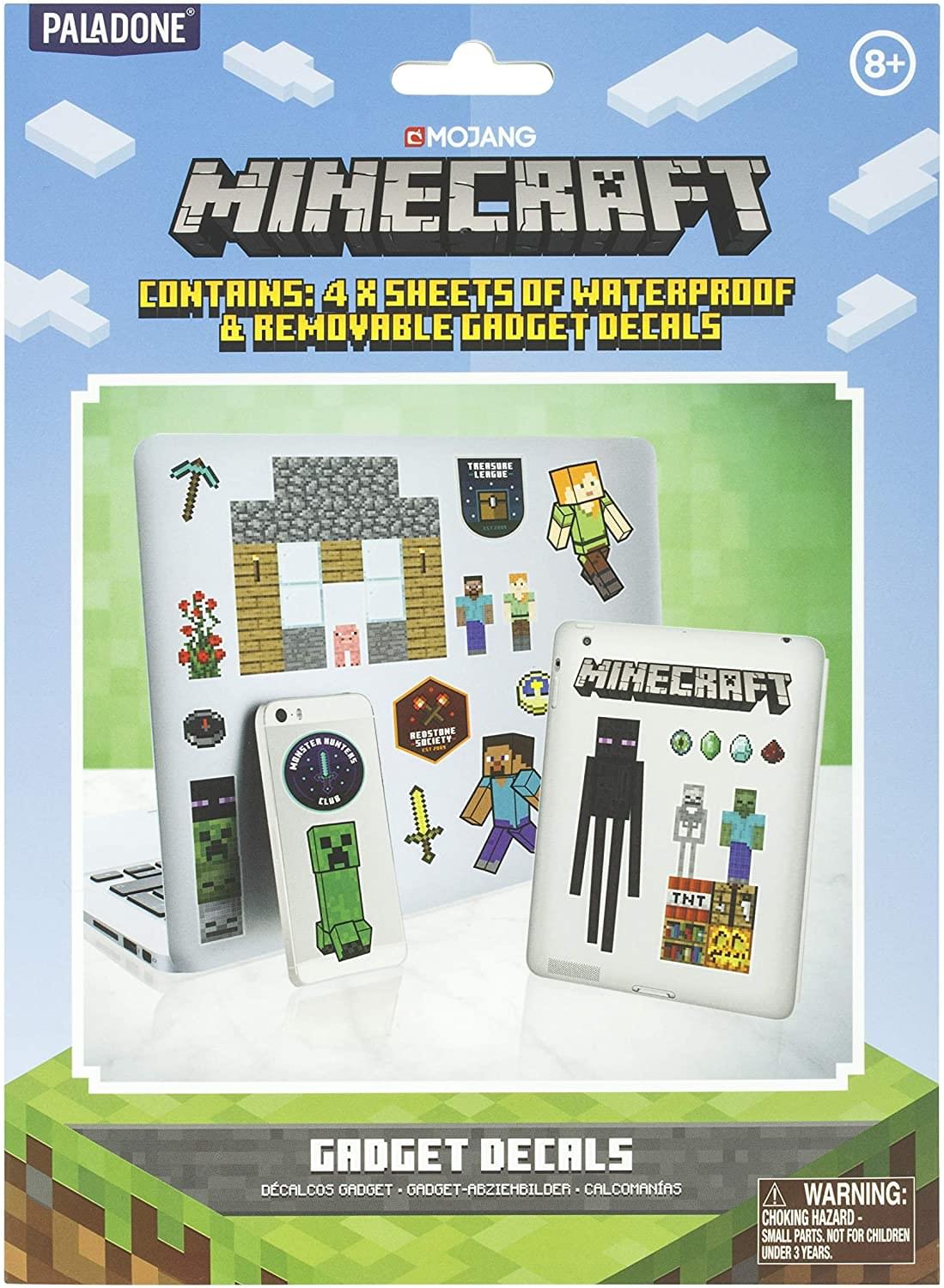 Minecraft Gadgets Decal Stickers | 4 Sheets