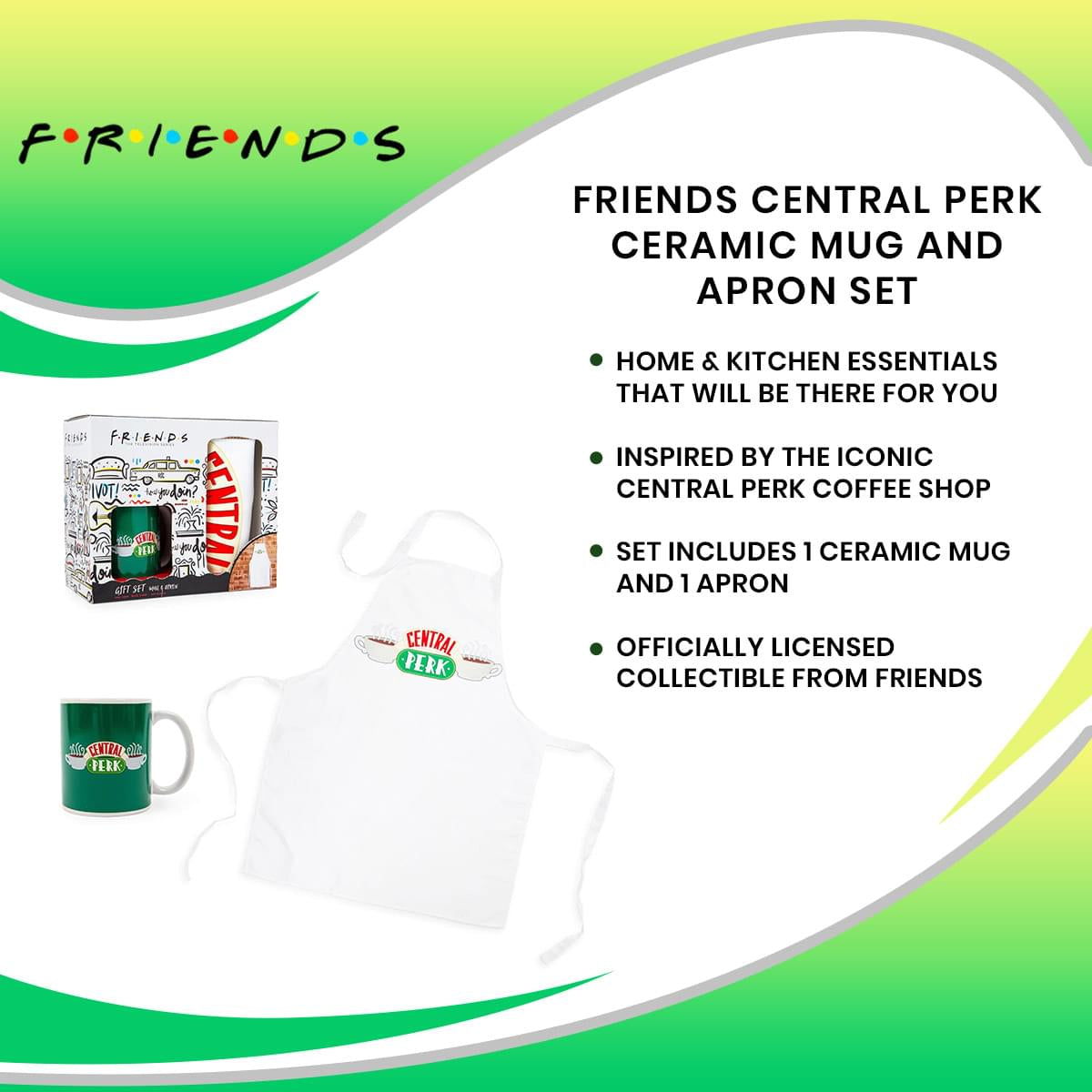 Friends Central Perk Ceramic Mug and Apron Set