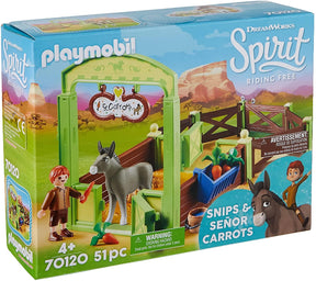 Playmobil 70120 Spirit Riding Free Snips & Señor Carrots with Horse Stall Playset