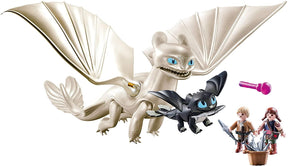 How to Train Your Dragon 3 Light Fury with Baby Dragon Plamobil Set