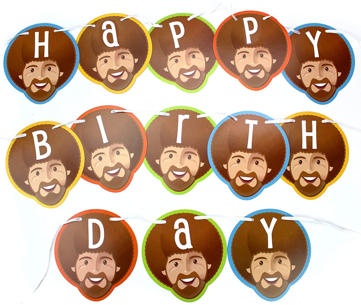Bob Ross Friends Birthday Party Supplies Pack | 66 Pieces | Serves 8 Guests