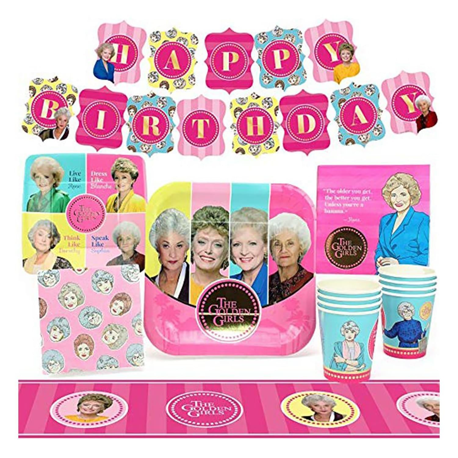 The Golden Girls Birthday Party Supplies Pack | 58 Pieces | Serves 8 Guests