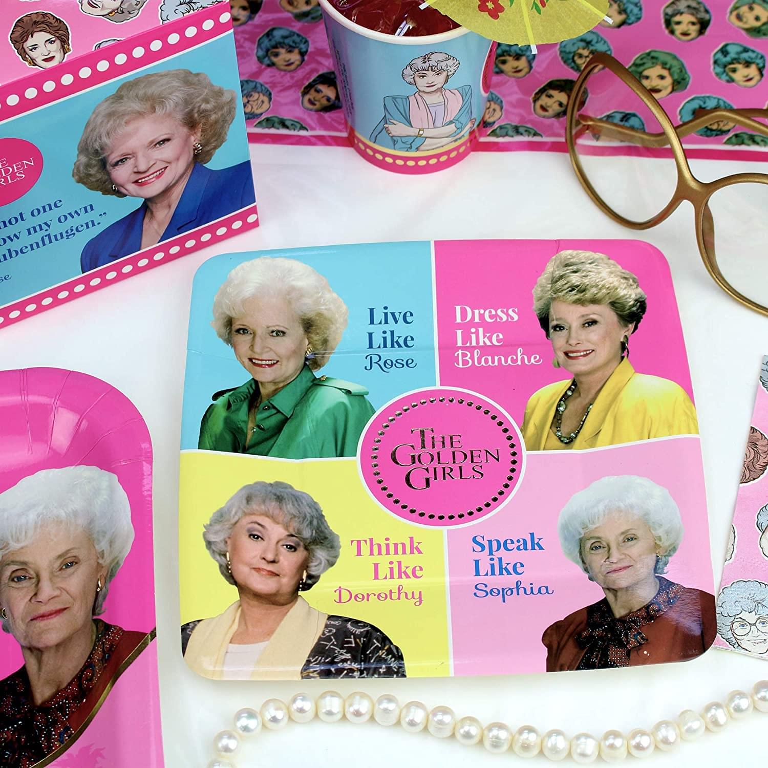 The Golden Girls Birthday Party Supplies Pack | 58 Pieces | Serves 8 Guests