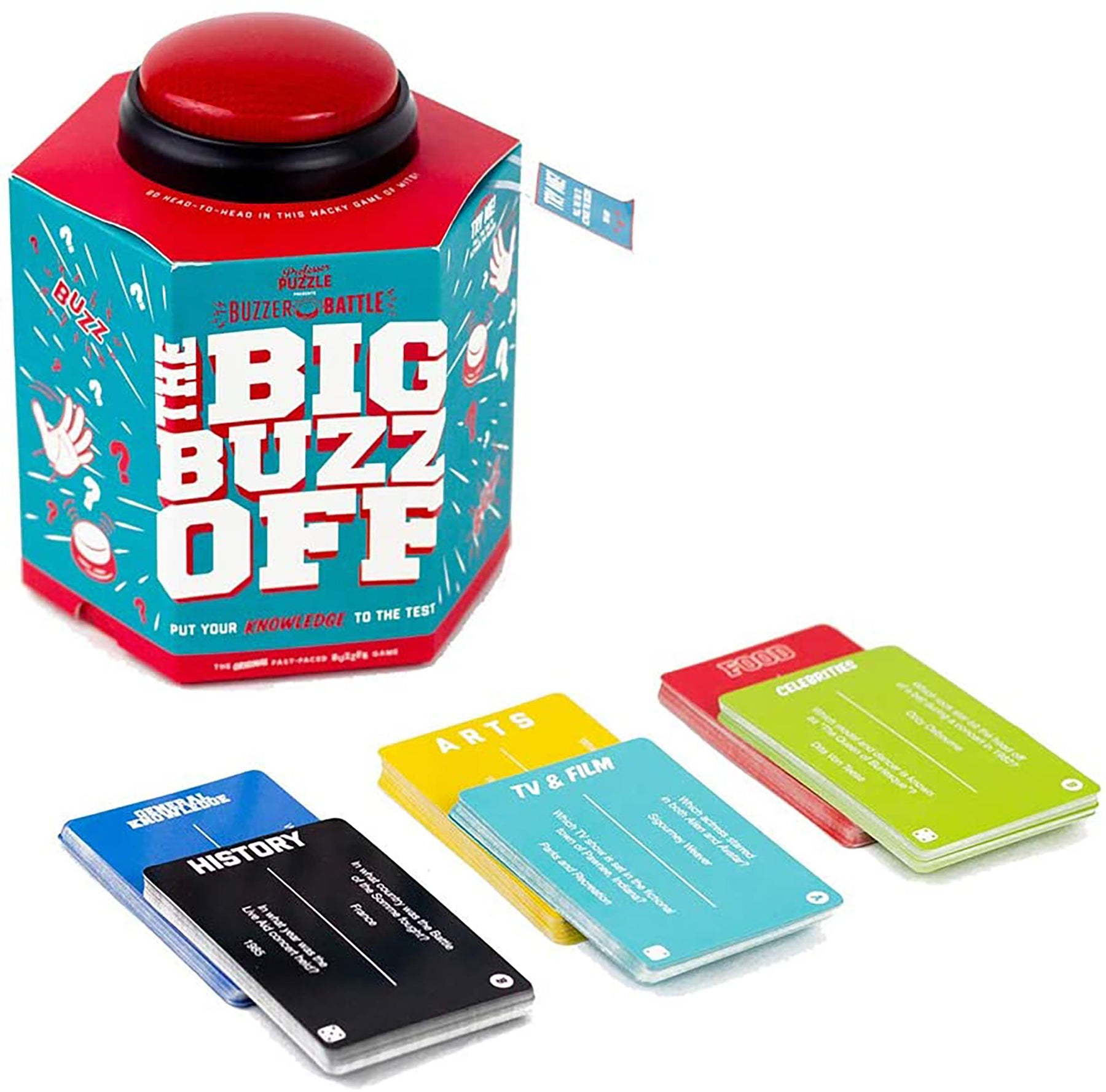 The Big Buzz Off Trivia Party Game with Electronic Buzzer