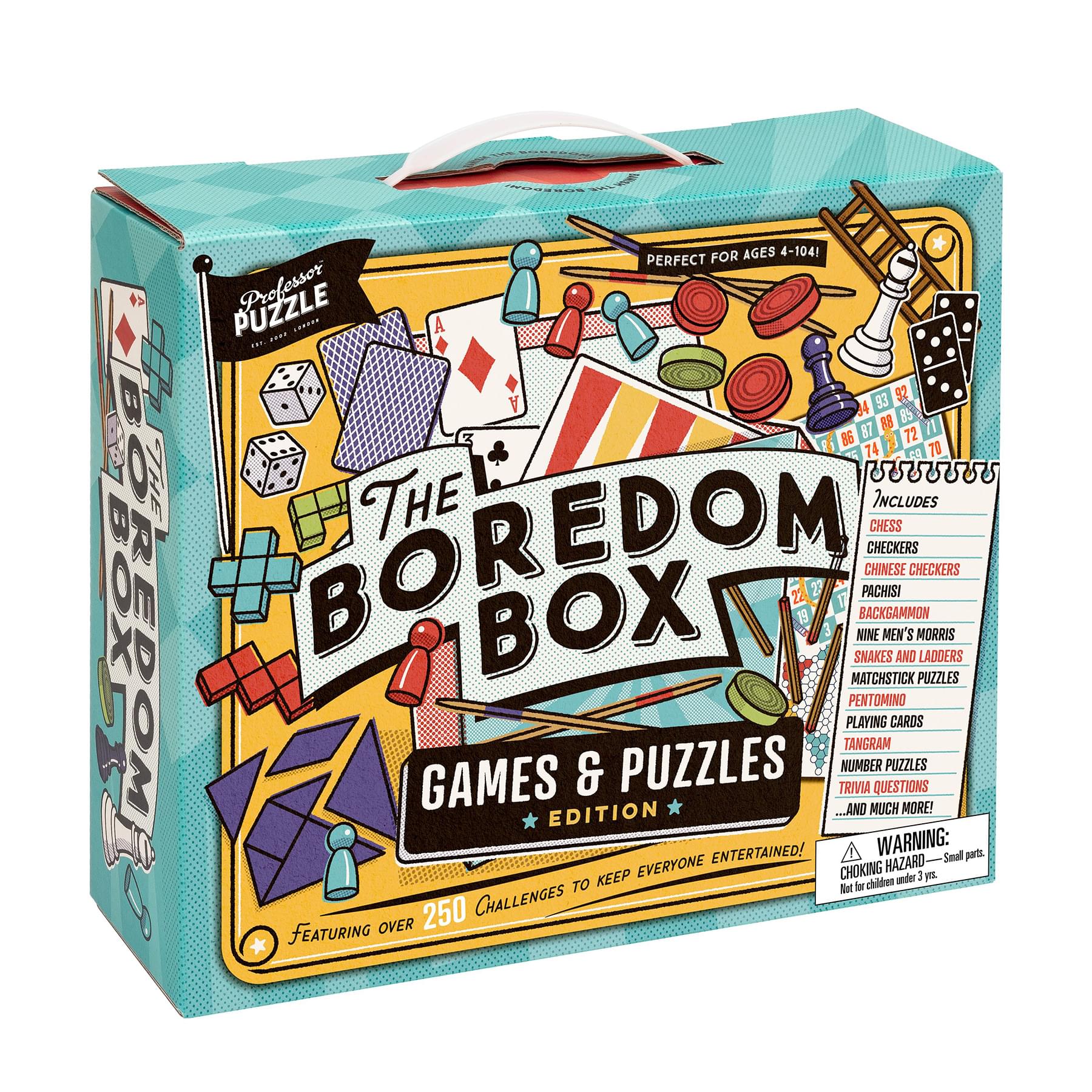 The Boredom Box Games & Puzzles Set | Over 250 Activities