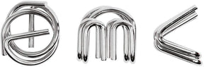 The Einstein Collection E=Mc2 Metal Brain Teaser Puzzle Set | 3 Pieces