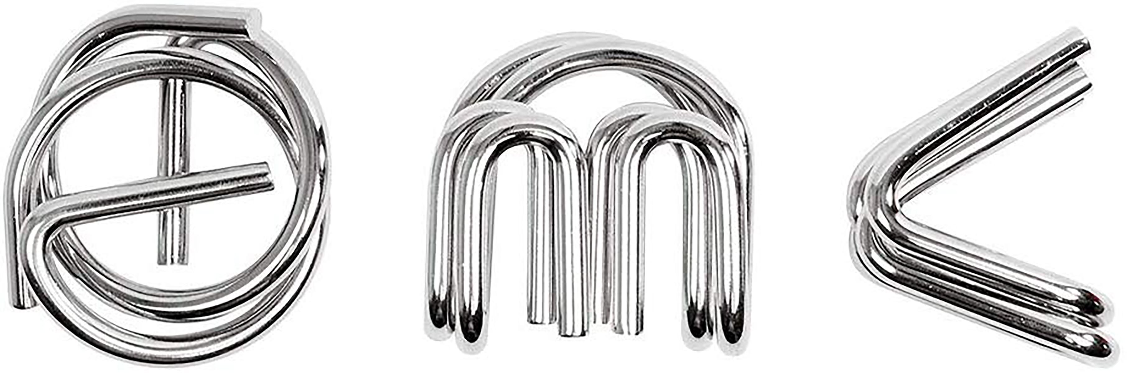 The Einstein Collection E=Mc2 Metal Brain Teaser Puzzle Set | 3 Pieces