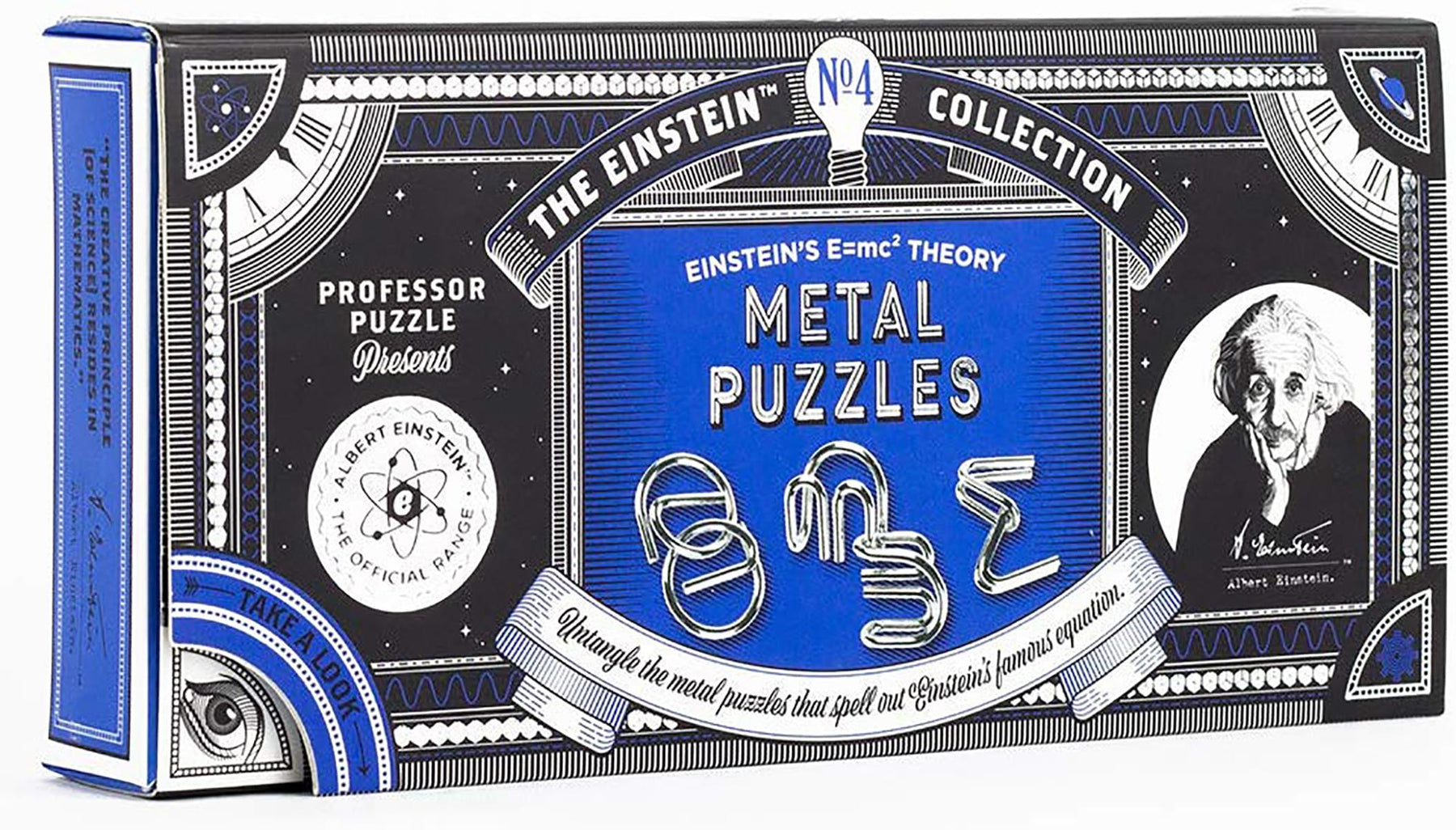 The Einstein Collection E=Mc2 Metal Brain Teaser Puzzle Set | 3 Pieces