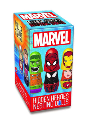 Marvel Blind Boxed Hidden Heroes Nesting Dolls, 1 Set of 4 Dolls