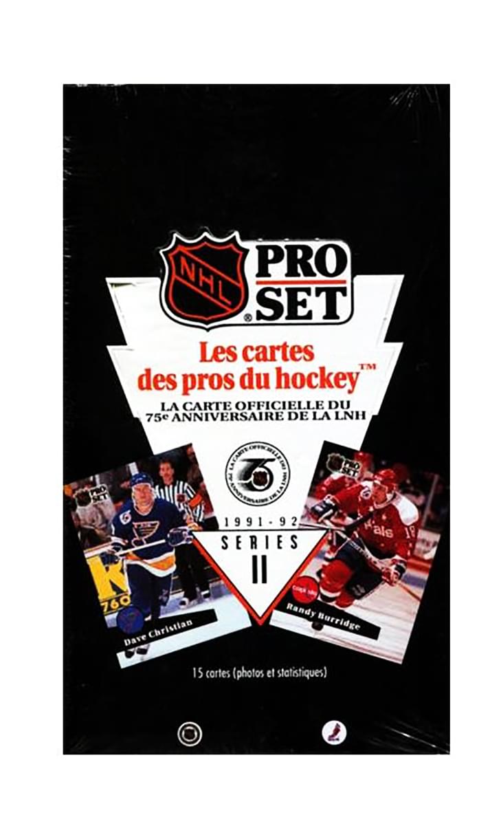 NHL 1991-92 Pro Set Series 2 Platinum Hockey Trading Cards | French Version
