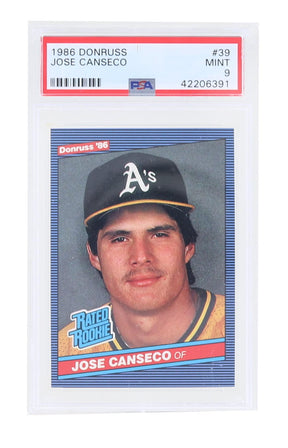 MLB 1986 Donruss #39 Jose Canseco RC PSA 9
