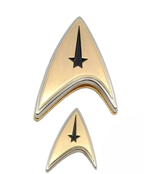 Star Trek Discovery Enterprise Command Badge and Pin Set