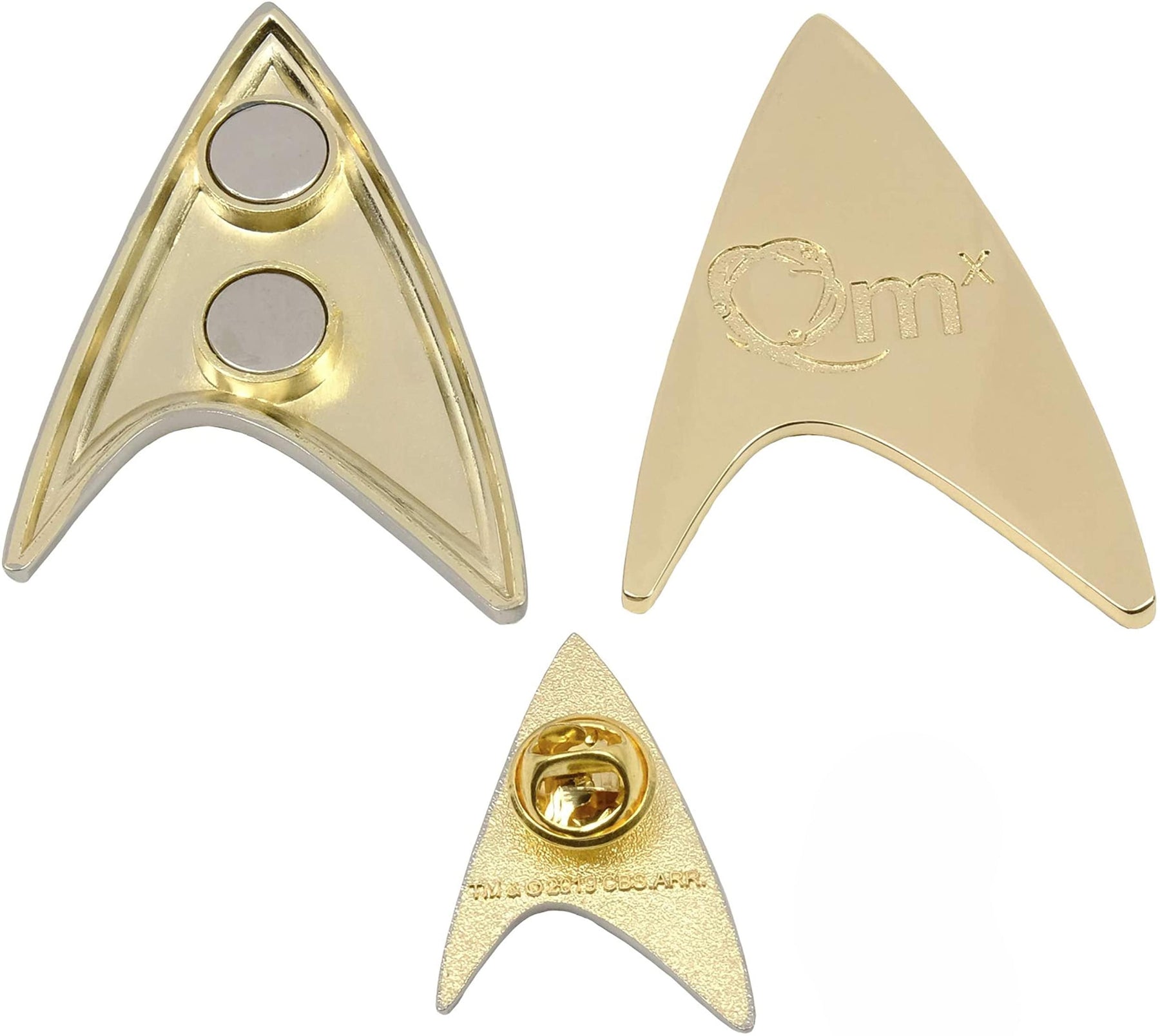 Star Trek Discovery Enterprise Science Badge and Pin Set