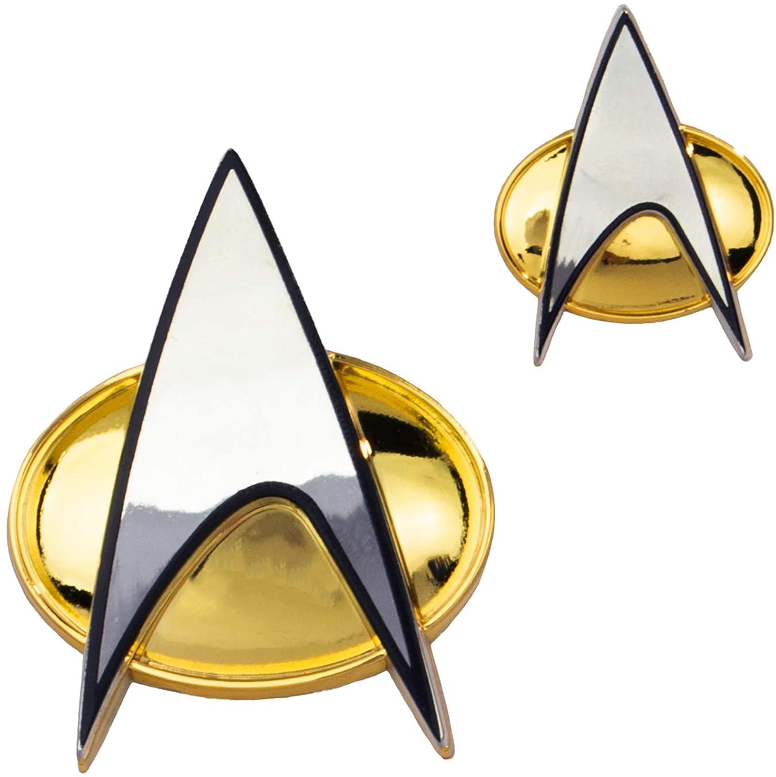Star Trek The Next Generation Communicator Badge and Lapel Pin Set