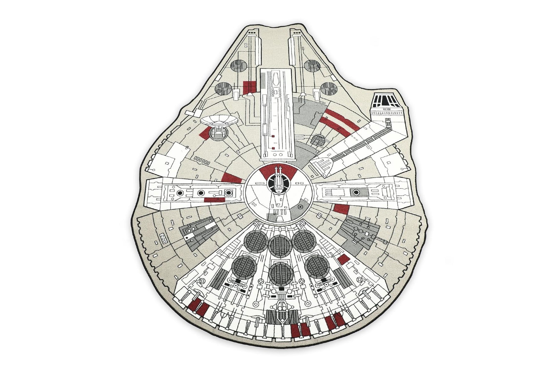 Star Wars Millennium Falcon Medium Area Rug | 59 x 79 Inches