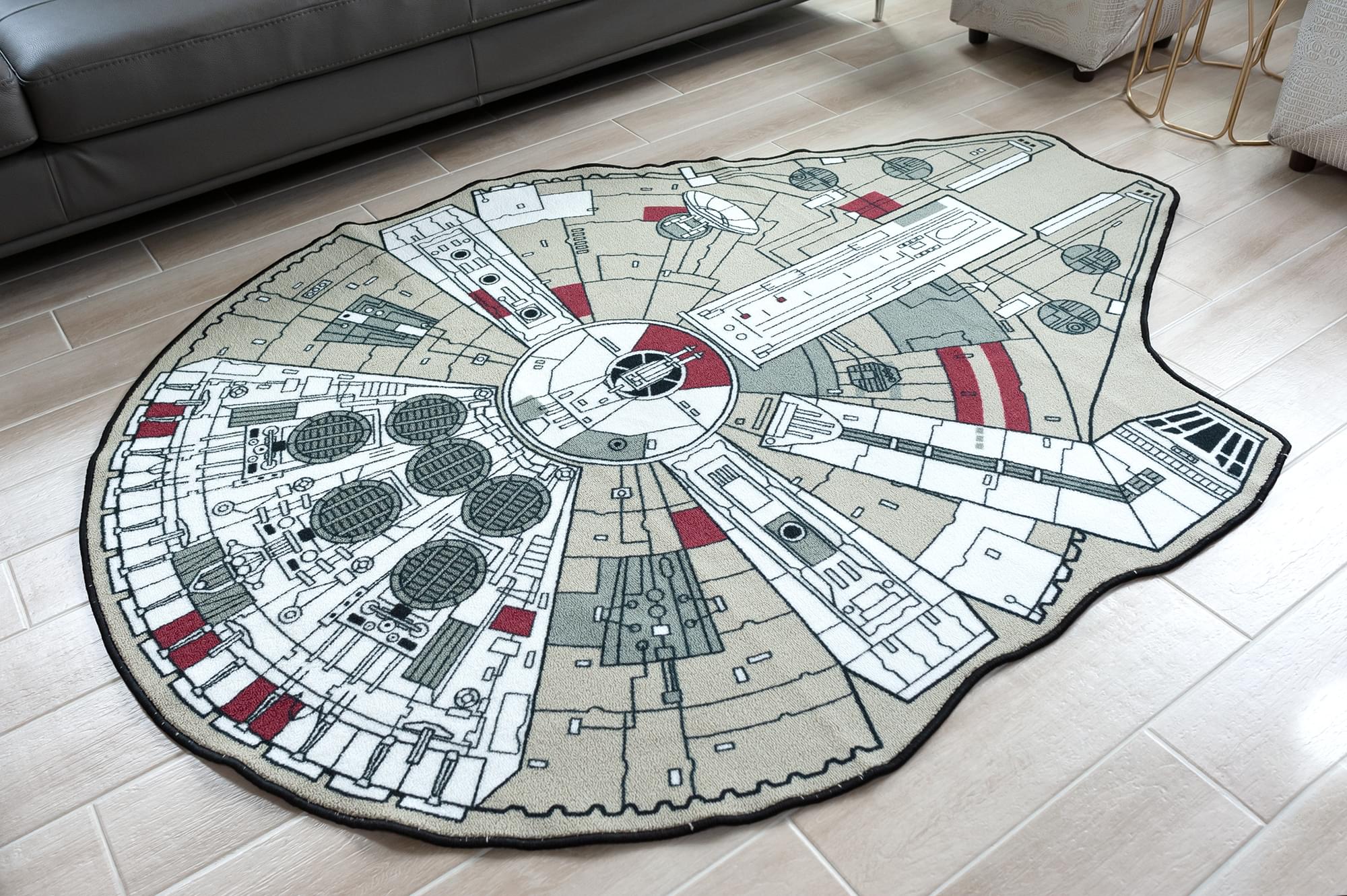 Star Wars Millennium Falcon Medium Area Rug | 59 x 79 Inches