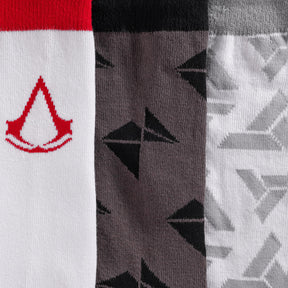 Assassins Creed Icons Mens Crew Socks | Video Game Socks | 3 Pairs Size 9-12