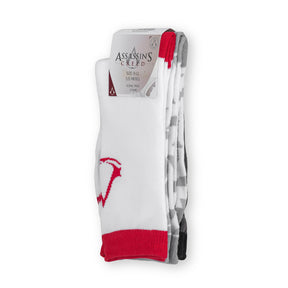 Assassins Creed Icons Mens Crew Socks | Video Game Socks | 3 Pairs Size 9-12