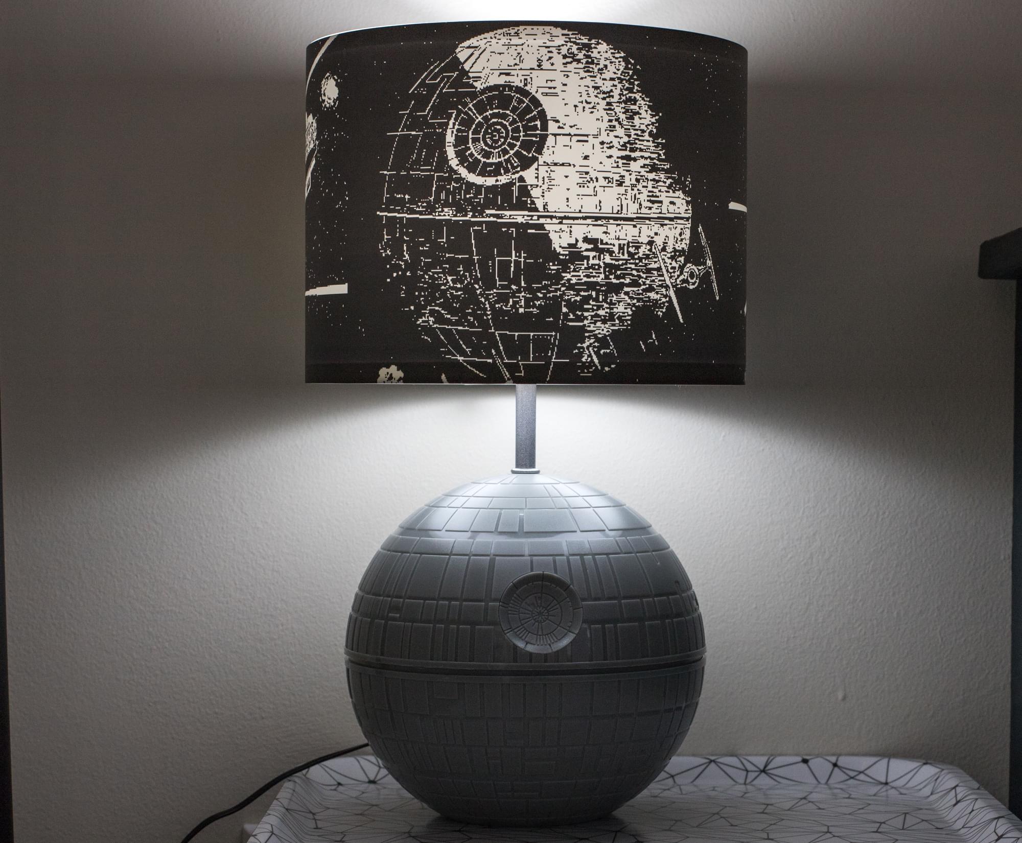 Star Wars Death Star 3D Touch Lamp | LED Lamp With Printed Shade | 14 Inches
