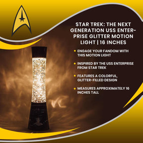 Star Trek: The Next Generation USS Enterprise Glitter Motion Light | 16 Inches