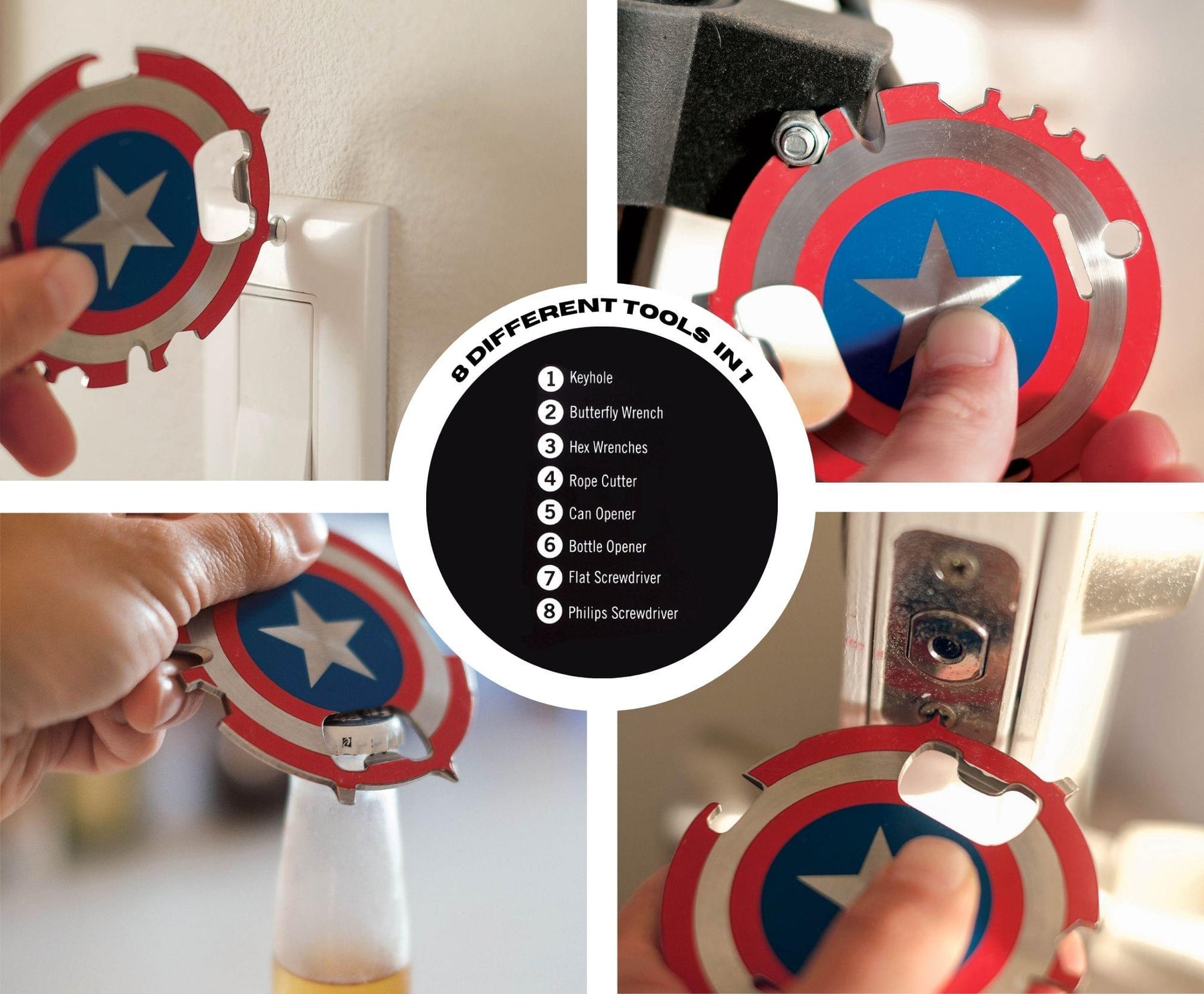 Marvel Captain America 7-In-1 Multitool Kit