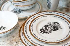 Harry Potter Hogwarts House Logos 16-Piece Ceramic Dinnerware Set