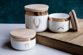Harry Potter Quidditch Ceramic Storage Jar Containers | Set of 3