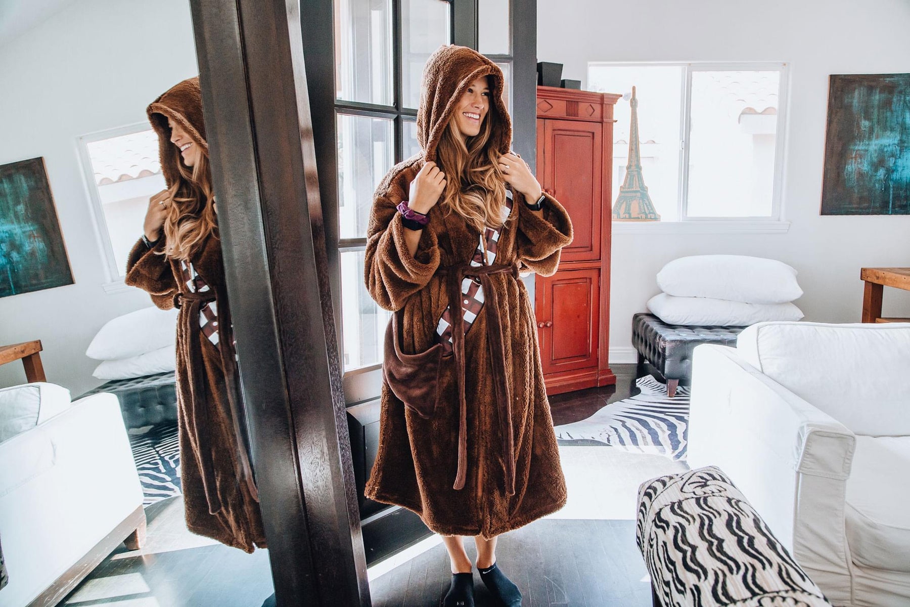 Star Wars Chewbacca Hooded Bathrobe for Adults | One Size Fits Most