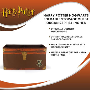 Harry Potter Hogwarts Foldable Storage Chest Organizer | 24 Inches