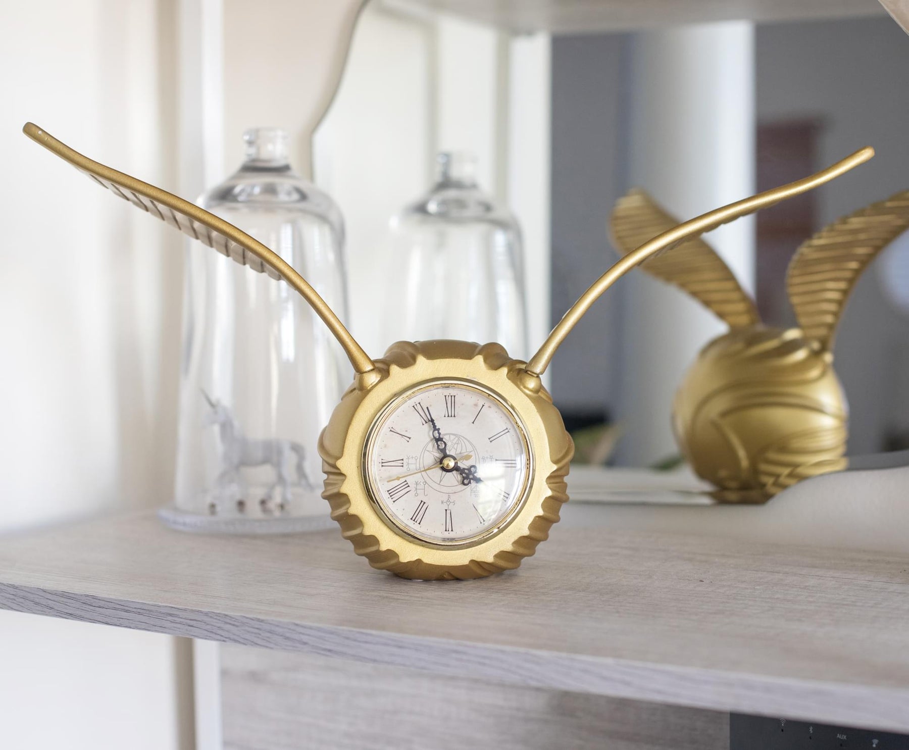 Harry Potter Golden Snitch Replica Resin Desk Clock | 9 x 18 Inches