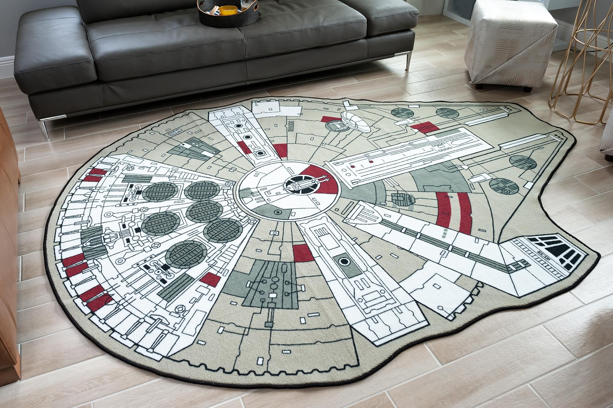Star Wars Millennium Falcon Large Area Rug | 79 x 104 Inches