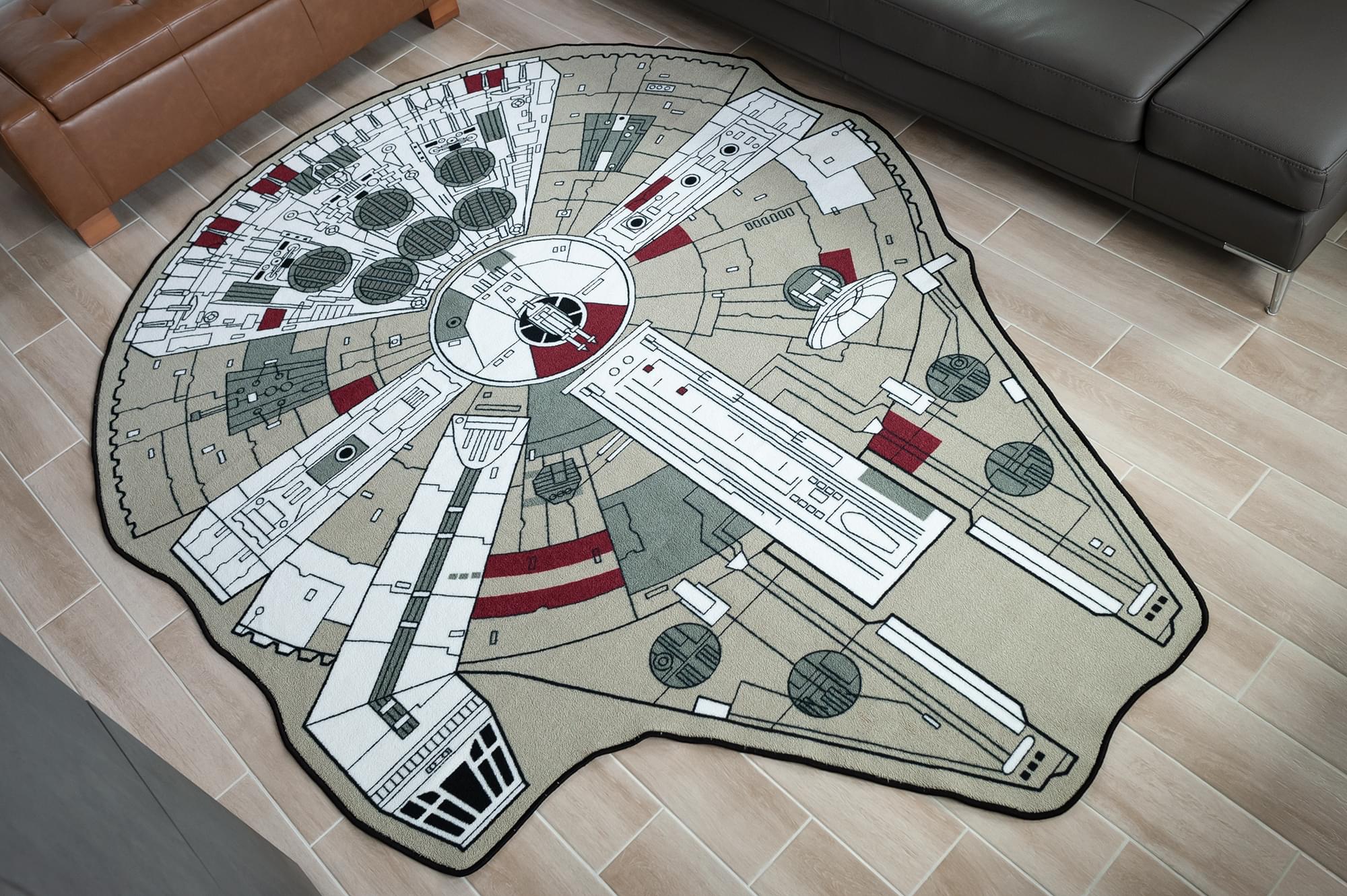 Star Wars Millennium Falcon Large Area Rug | 79 x 104 Inches